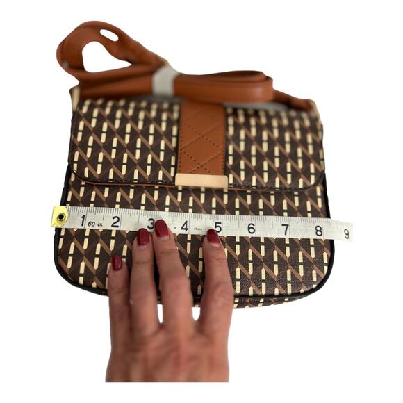 Brown Faux Leather Cross Body Mini Shoulder Bag - Picture 7 of 11